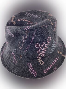 Chanel Denim Bucket Hat Sz Small